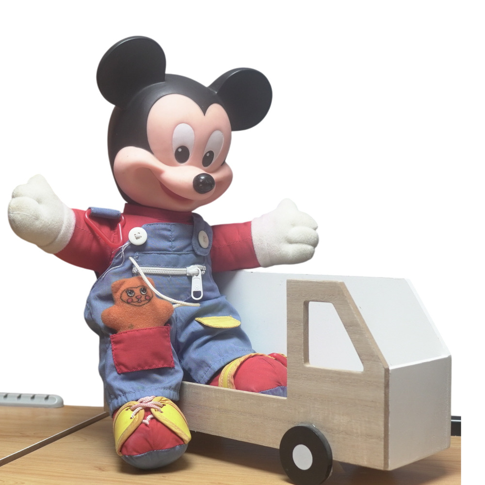 Vintage Mickey Mouse Learning Toy Dress Doll Tie Buckle Zip Button Disney Plush - Picture 2 of 16